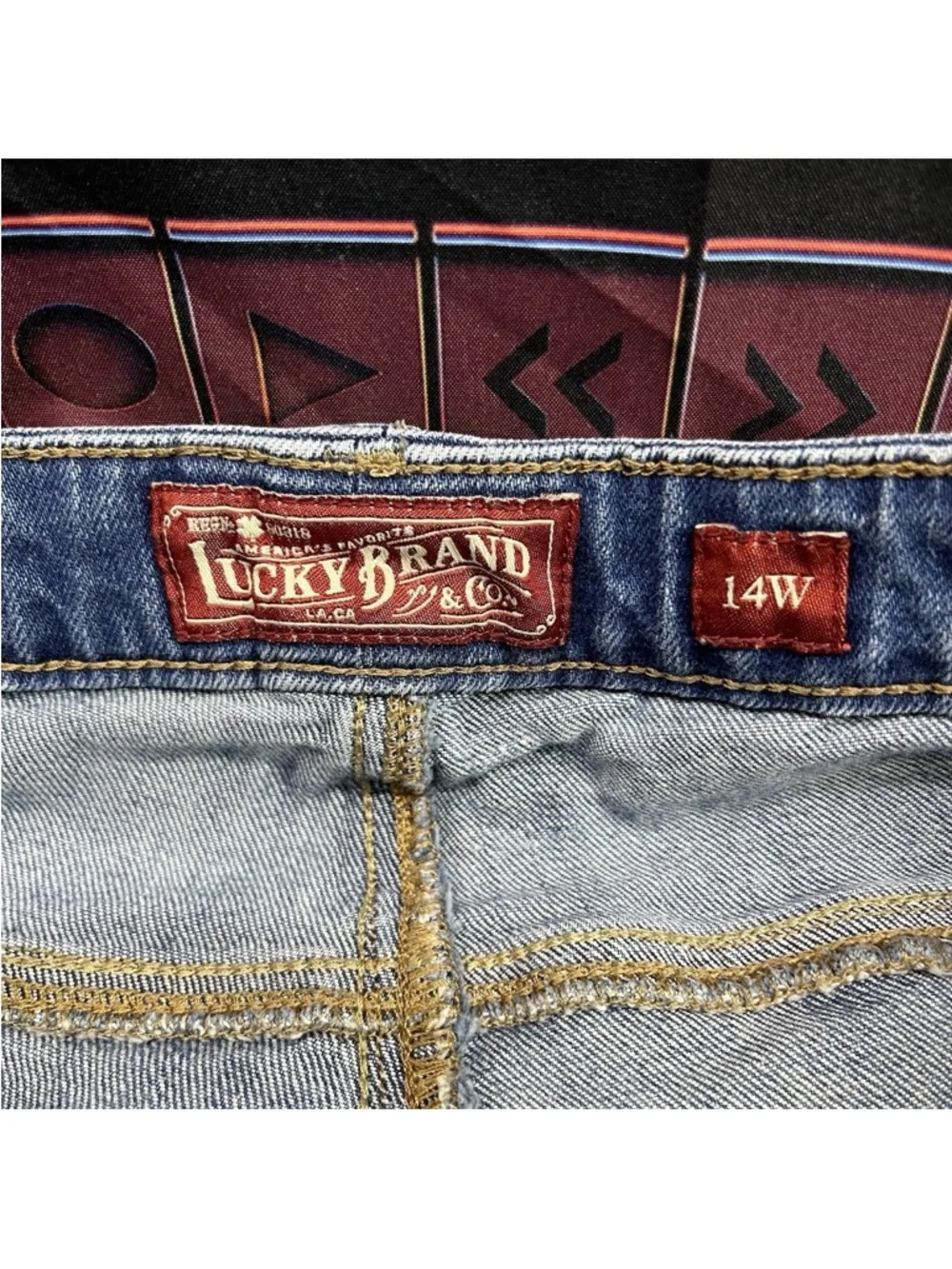 Lucky Brand Blue Embroidered Distressed Denim Shorts - Picture 9 of 11